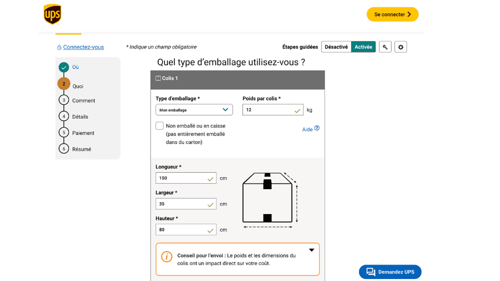 envoyer son vélo