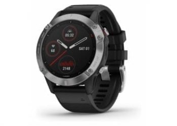 Montre gps garmin fenix 6 argent avec bracelet noir