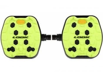 Paire de pedales plates look trail grip vert lime